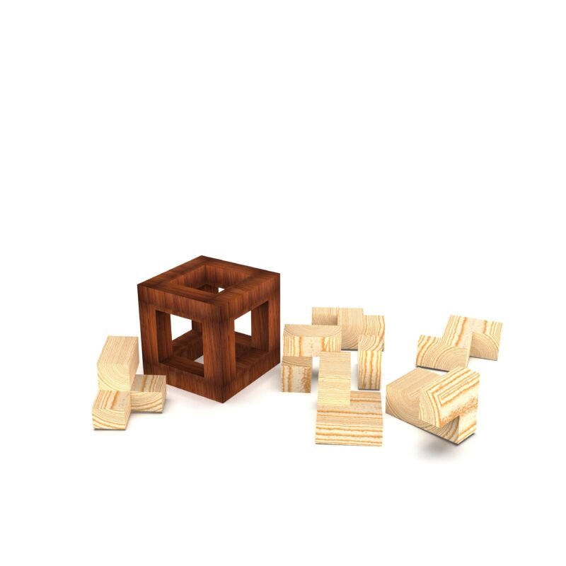 wooden cube in cube