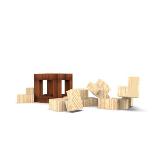 wooden cube in cube